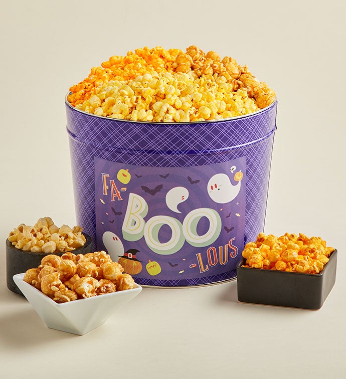 Fa-Boo-Lous 3 Flavor Popcorn Tin